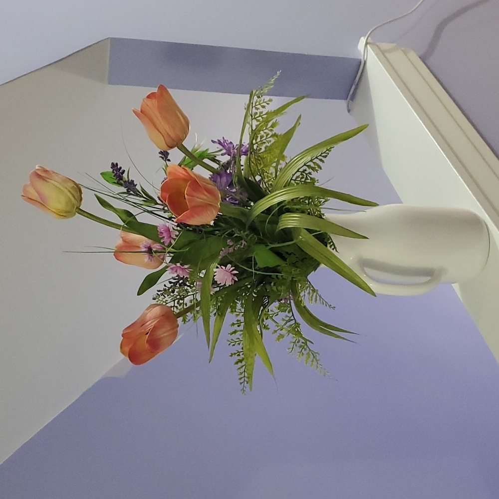 Pink tulip floral arrangement